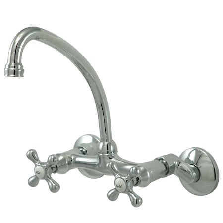KS214C 6-Inch Adjustable Center Wall Mount Kitchen Faucet